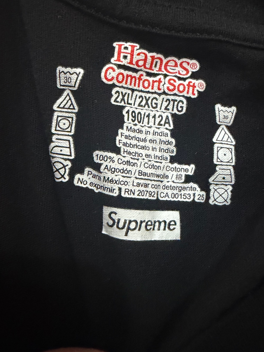 Supreme Black Short-Sleeve T-Shirt Set of 3 - Picture 2 of 2